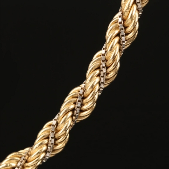 Accessories 14k Gold 13 Grams Twotone Twisted Rope Box Chain Poshmark